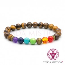 Pulseira Chakras Olho de Tigre 8mm