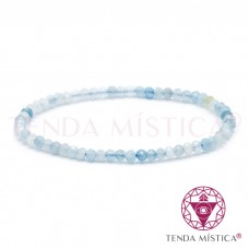 Pulseira Água Marinha Multiface 3mm