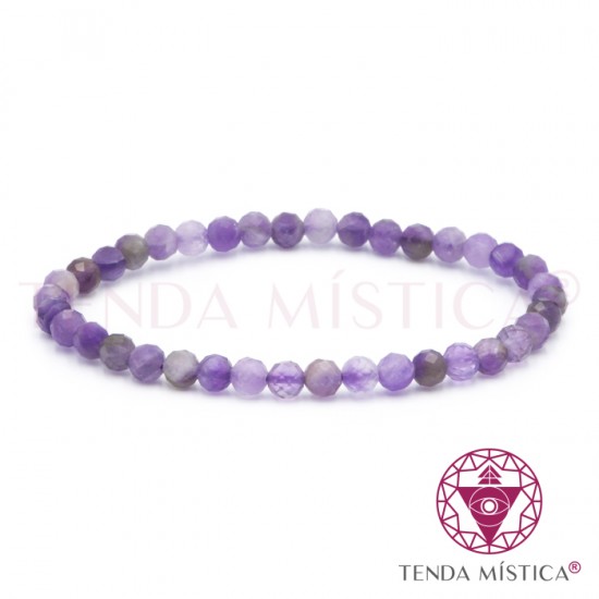 Pulseira Ametista Multiface 6mm