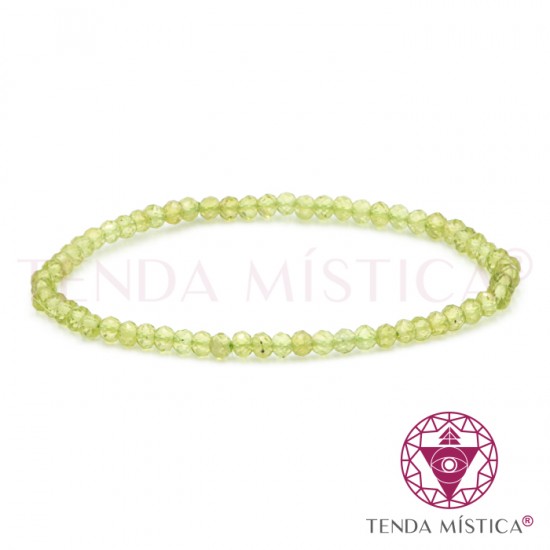 Pulseira Turmalina Verde Multiface 3mm