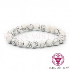 Pulseira Howlite Branca 8mm