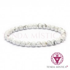 Pulseira Howlite Branca 6mm