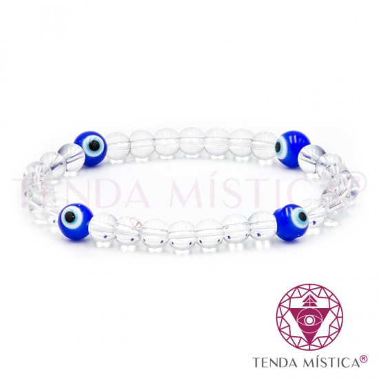 Pulseira Proteção Olho Turco & Cristal