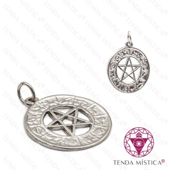 Amuleto Pentagrama Prateado