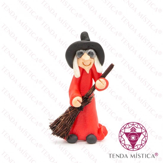 Bruxinha Vassoura Proteção Amor
