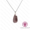 Colar Rodonite Aço Lágrima