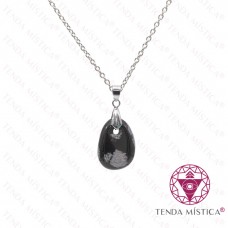 Colar Obsidiana Nevada Aço Lagrima