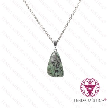 Colar Turquesa Aço Pedra