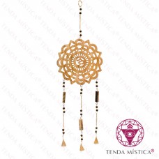 Espanta Espíritos Mandala Om Madeira