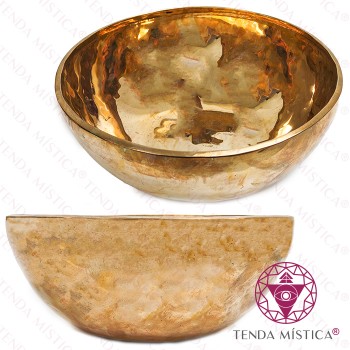 Taça Tibetana Dourada Grande