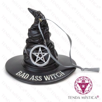 Chapéu bruxa triluna Frase "Bad Ass Witch"