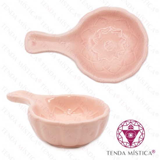 Queimador Plano Cerâmica Mandala Rosa