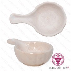 Queimador Plano Cerâmica Mandala Branco