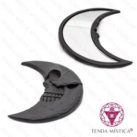 Decoração Espelho Lua Caveira