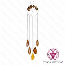 Espanta Espíritos Arvore Olho de Tigre & Ágata Castanha