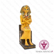 Imagem Tutankamon Sentado 27cm Dourado