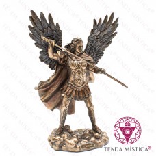 Imagem Resina Bronze Arcanjo Miguel com Espada