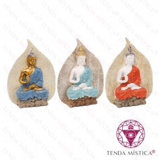 Conj. 3 Buddhas coloridos