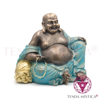 Buddha Abundância Preto & Turquesa