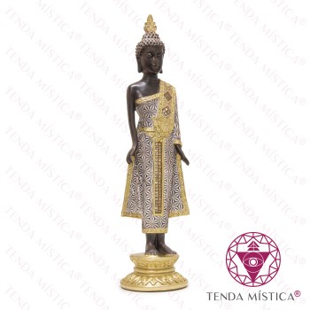 Buddha Vertical Castanho Escuro & Dourado