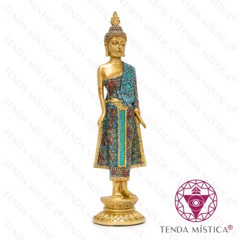 Buddha Vertical Dourado & Multicolor