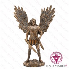 Imagem Resina Bronze Arcanjo Miguel 27.5cm Imagem Resina Bronze Arcanjo Miguel 27.5cm