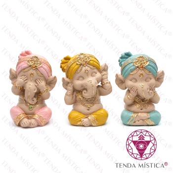 Conj. 3 Ganesha Baby Multicor
