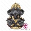 Imagem Ganesha Preto & Dourado Meditação