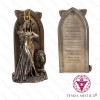 Imagem Resina Sacerdotisa + Gato Corvo Leão Resina bronze
