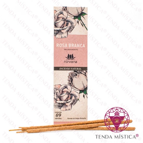 Incenso Nirvana Rosa Branca