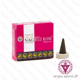 Incenso Cone Golden Nag Red Rose