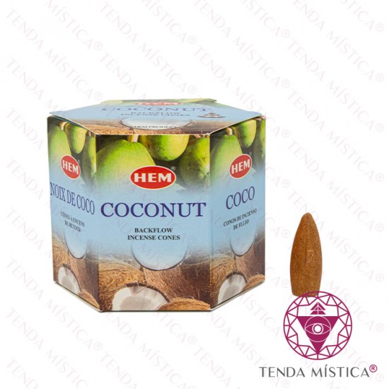 Incenso Cone Refluxo Coco - Hem