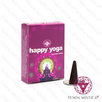 Incenso Cone Refluxo Happy Yoga Green Tree