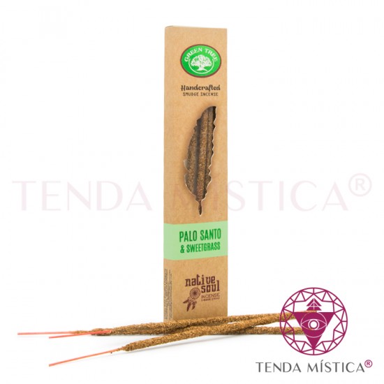 Incenso Green Tree Native Vegan Palo Santo & Sweetgrass