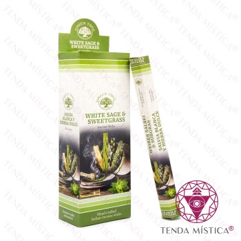 Incenso Green Tree Caixas - White Sage Sweetgrass