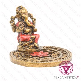Incensário Ganesha Vermelho Mandala
