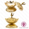 Incensário Queimador Dourado Galo de Barcelos