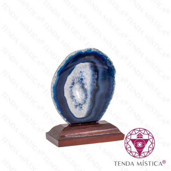 Lâmina Ágata Azul Base Madeira Lâmina Ágata Azul Base Madeira