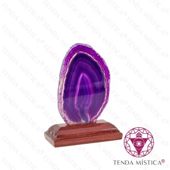 Lâmina Ágata Violeta Base Madeira