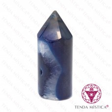 Pontas Ágata Azul Cilindro Pedra à unidade