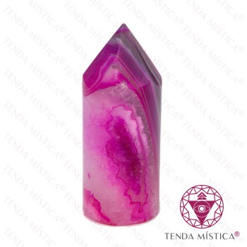 Pontas Ágata Rosa Cilindro Pedra à unidade
