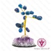Árvore Pedra Bruto 5 ramos Ágata Azul 10 cm