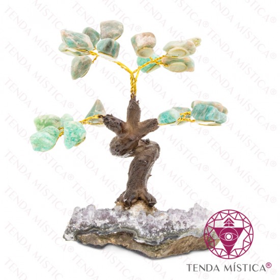 Árvore Pedra Bruto 8 ramos Amazonite 12 cm