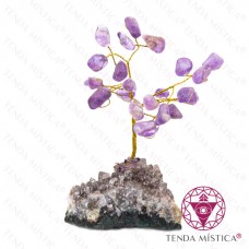 Árvore Pedra Bruto 8 ramos Ametista 15 cm