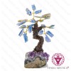Árvore Pedra Bruto 8 ramos Cianite Azul 12 cm