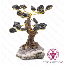 Árvore Pedra Bruto 8 ramos Ónix 12 cm