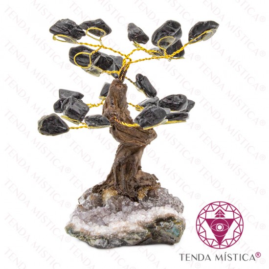 Árvore Pedra Bruto 8 ramos Ónix 12 cm