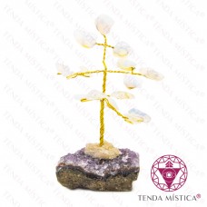 Árvore Pedra Bruto 5 ramos Opala 10 cm