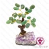 Árvore Pedra Bruto 8 ramos Quartzo Verde 12 cm