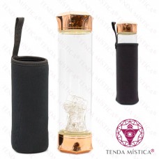 Garrafa Energética Vidro Cobre Figa Quartzo Cristal